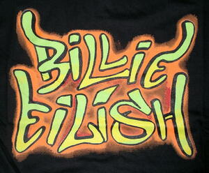 ★ビリー アイリッシュ Tシャツ Billie Eilish Graffiti 正規品 - M 黒 Ocean Eyes indie pop