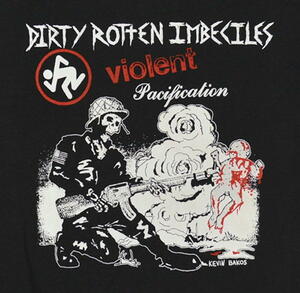 ★D.R.I. Tシャツ Violent Pacification - L 正規品!hc thrash s.o.d.c.o.c.dri sk8