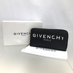 希少レア！極美品 定価75900円 GIVENCHY ジバンシイ ダメージ加工 アイコニック ラウンドファスナー長財布 ジッピーウォレット メンズ