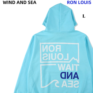 L【WIND AND SEA RON LOUIS X WDS HOODIE / BLUE (RON-04) ロン ルイス X ウィンダンシー フーディー / ブルー ウィンダンシー パーカー】
