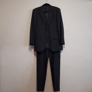 basic gear D'URBAN メンズストライプスーツ グレー