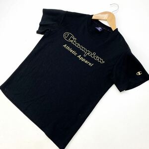 チャンピオン ☆ Champion キッズ 半袖 Tシャツ 速乾 ブラック × ゴールドロゴ 160cm 男子 お子さんのスポーツに◎ 快適素材♪■I188