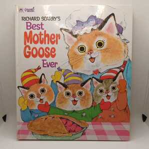【英語の絵本!】RICHAD SCARRY'S Best Mother Goos Ever GOLDEN 猫 絵本 海外産 外国語絵本 英語