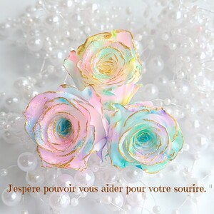 加工花材* ゴールド 縁取り ローズ プリザーブドフラワー ハーバリウム 花材