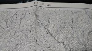 古地図 　志津川　岩手県　宮城県　地図　資料　42 ×57cm　大正年測量　　昭和年印刷　　縦の部分上下で4センチカットしてます