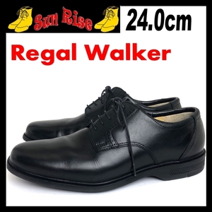 即決 使用少 REGAL Walker リーガル ウォーカー 265W メンズ 24cm 本革 レザー プレーントゥ 黒 ビジネス カジュアル シューズ 革靴 中古