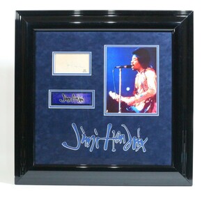 ジミ ヘンドリックス 額装済 オートグラフ 直筆サイン入り額 Jimi Hendrix アールビバン スーパースターコレクション 3