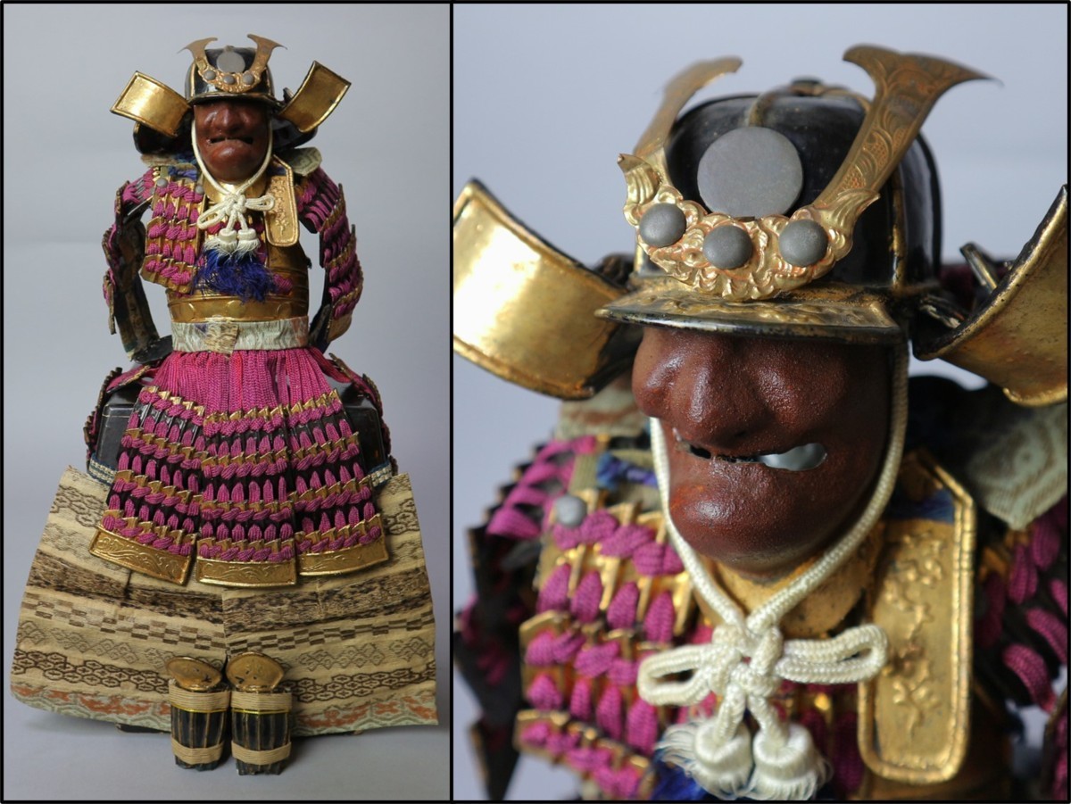 Edo period O-yoroi, Shii no O-yoroi, period armor, face mask, helmet decoration, armor decoration, Boys' Festival, May dolls, warrior dolls, Children's Day, season, Annual Events, Children's Day, helmet