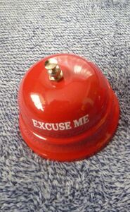 赤　レッド　7cm　コールベル　カウンターベル　チャイム　手動　call bell　よくレジ横やホテルに設備されているアレ　新品未使用