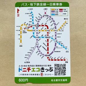 【使用済】 バス・地下鉄全線一日乗車券 名古屋市交通局