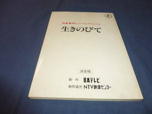 ドラマ台本「生きのびて」高橋由美子、杉本哲太、大島智子、中野英雄、魏涼子　平成８年