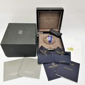 ハリーウィンストン HW エメラルド 可動 付属品完品 レディース 腕時計 18金 K18WG ダイヤモンド ブルー EMEQHM18WW001の画像10