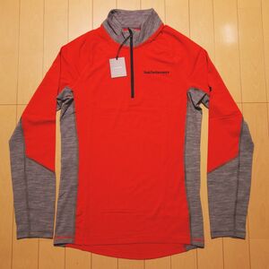 【新品・参¥12,100-】ピークパフォーマンス マジック ハーフジップ メンズ S PeakPerformance メリノウール 登山 キャンプ 速乾 防臭
