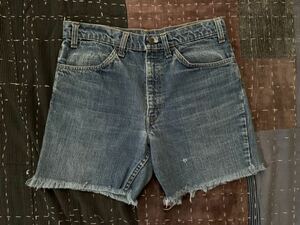 70s 75年製 levi's 646 カットオフデニム W31-32？ vintage ビンテージ リーバイス ショーツ