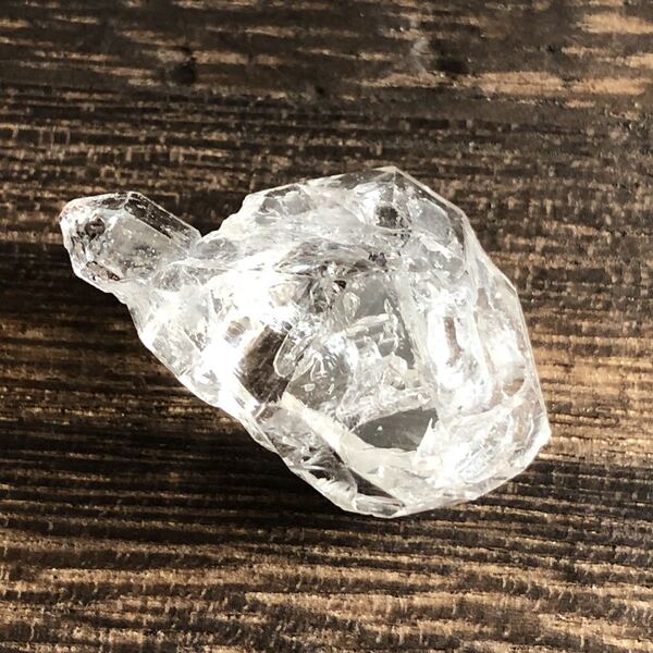 ◆新品◆光沢!両剣ハーキマークォーツ(水晶)原石◆約25×17×10㎜◆約3g◆パキスタン産◆天然石 パワーストーン ダイヤモンド