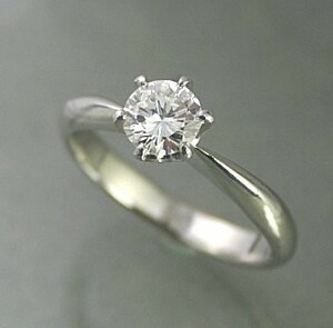 婚約指輪 シンプル プラチナ 安い ダイヤモンド リング 0.3カラット 鑑定書付 0.300ct Gカラー SI2クラス EXカット CGL