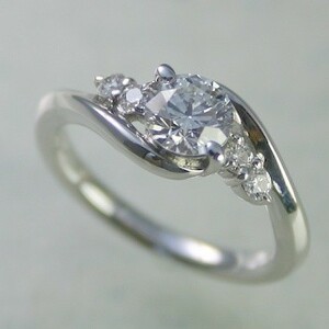婚約指輪 シンプル プラチナ 安い ダイヤモンド リング 0.3カラット 鑑定書付 0.366ct Gカラー I1クラス EXカット CGL