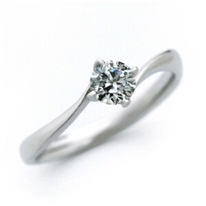 婚約指輪 シンプル 安い プラチナ 0.3カラット 鑑定書付 0.31ct Dカラー SI2クラス 3EXカット GIAの商品画像