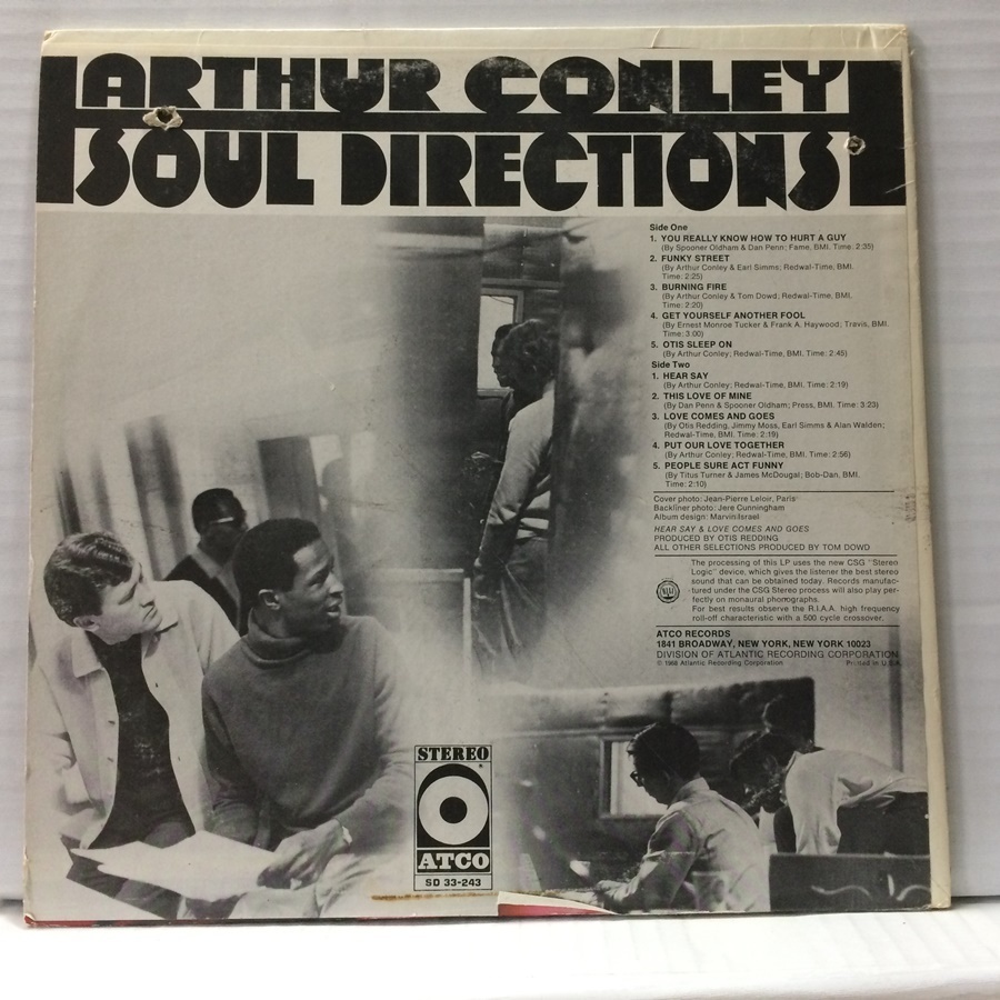 洗浄済 LP Arthur Conley Soul Directions US盤 - JChere雅虎拍卖代购
