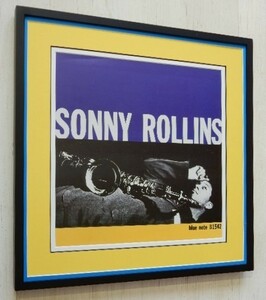 ソニー・ロリンズ/LPポスター額装/Sonny Rollins/Volume 1/Blue Note Records/ブルーノート/アート/ジャズサックス/インテリア/壁飾り