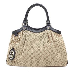 (عرض غير مستخدم) حقيبة يد Gucci GUCCI جلد كانفاس Sookie Diamante بيج أسود 211944, حقيبة يد, مصنوع من القماش, اللوحة القماشية, اللوحة القماشية