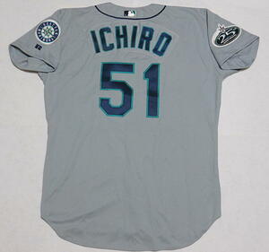 球団支給 イチロー 2002 ロード ジャージ マリナーズ ユニフォーム Jersey MLB メジャーリーグ MARINERS