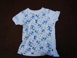 T-shits Tシャツ AZno.111 ユニクロ白M MICKEY MINNIE MOUSE HAWAII 上着 古着　used ティーシャツ　