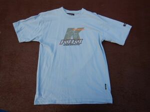 T-shits Tシャツ AZno.56 水色　SKATEBOARDS KIKI M 上着 古着　used ティーシャツ　