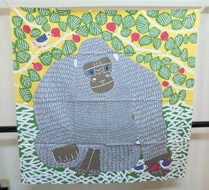 0308 furoshiki *katakata...* [ Gorilla * green ]104cm-