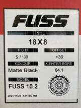 W463 G-Class FUSS X10.2 8.0J-18 5/130 マッドブラック ホイール_画像7
