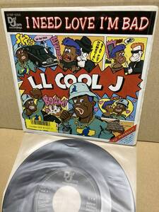 PROMO！稀7''！LL Cool J / I Need Love / I'm Bad CBS/SONY 07SP 1055 見本盤 SAMPLE DEF JAM RAP45 BIGGER AND DEFFER JAPAN 1ST PRESS