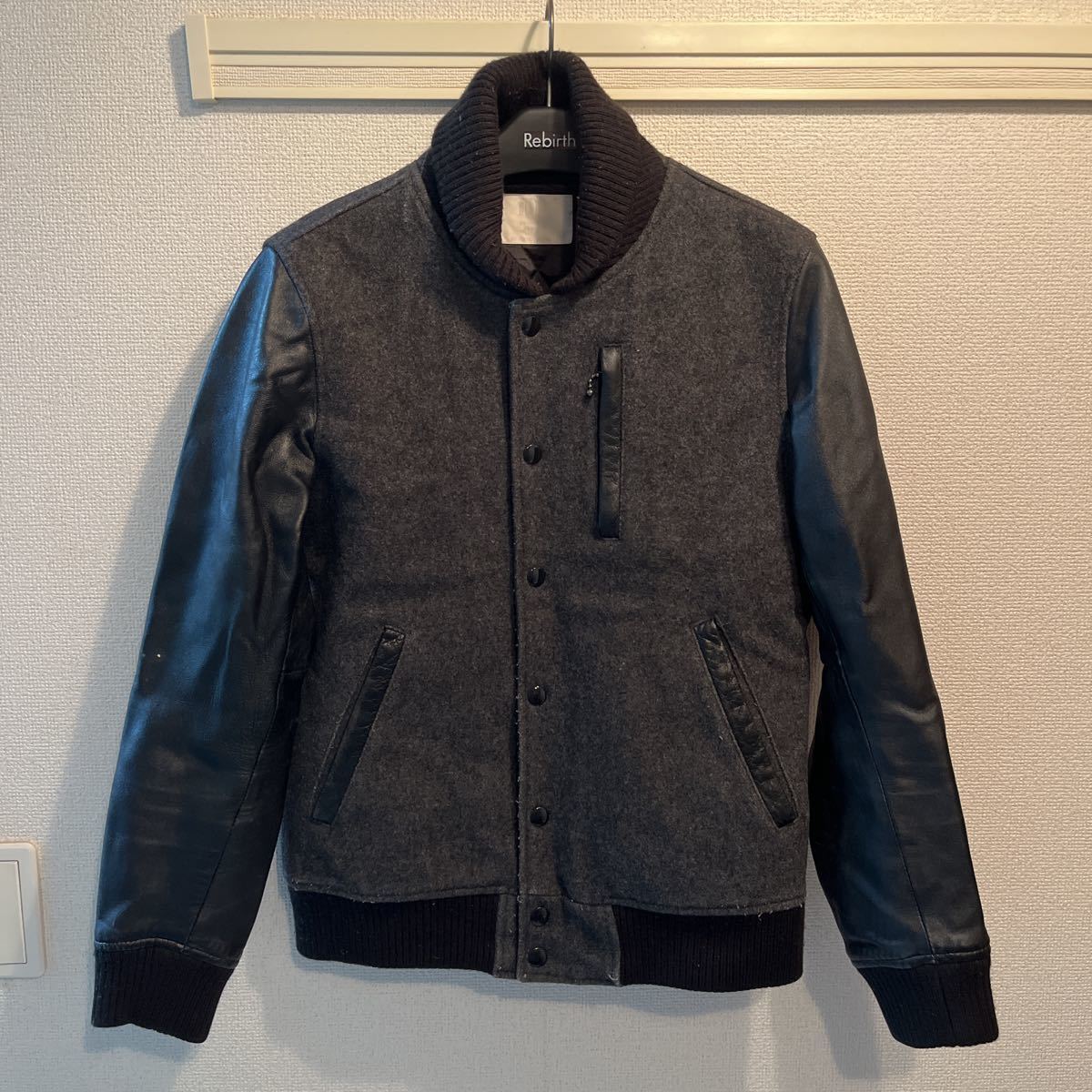 新品未使用品　アーバンリサーチ　ショールカラー　袖レザー　羊革　スタジャン　L 2025年最新】Yahoo!オークション -「urban research スタジャン