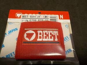 CBX400F BEET製 リストバンド 新品 GS00 GT380 KH400 （赤白）XJ400 CB750 GB350 レブル RZ250 RG250