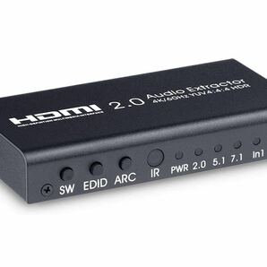 HDMI 切替器 音声分離器 4K/60Hz HDR対応 2入力1 出力