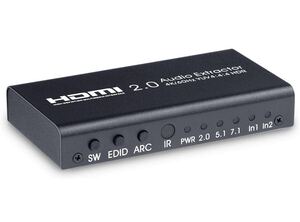 HDMI 切替器 音声分離器 4K/60Hz HDR対応 2入力1出力