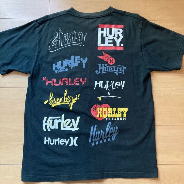 ※HURLEYハーレー Tシャツ Lサイズ着丈72cm身幅53cm USED品