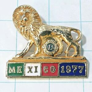 送料無料)メキシコ 1977 昭和レトロ ライオンズクラブ 記念 ピンバッジ PINS ピンズ A07860