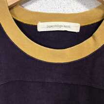 C8714dL 日本製《Inpaichthys Kerri インパクティスケリー》サイズS 五分袖 Tシャツ カットソー パープル レディース プリント 英字 _画像4
