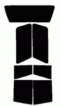 スーパーブラック　６％ 極厚　2層構造フィルム　トヨタ　クラウンワゴン　S130　フェンダミラー　カット済みカーフィルム　リヤーセット　_画像1