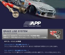 APP ブレーキホース ステンレスエンド カローラレビン AE101 GT ノーマルストラット車 送料無料_画像2