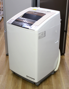 HITACHI/日立 洗濯乾燥機 ビートウォッシュ BW-D95V 2014年製 縦型 容量/9kg 乾燥/5kg 大容量 自動おそうじ/シャワービート洗浄 家電 中古