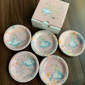 【新品】食器 小皿 皿 不思議の国のアリス ディズニー 5枚セット