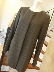  super-beauty goods MELLmeru Onward . mountain * gray stripe pattern no color coat 