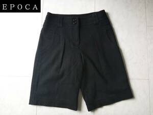 美品 EPOCA（エポカ）★黒ブラック ハーフパンツ　クロップドパンツ38