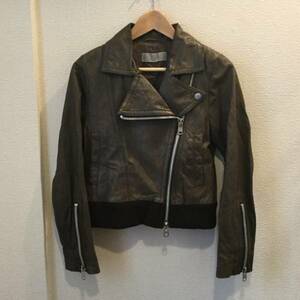  alkali alcali leather double rider's jacket / blouson 