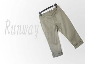 * new goods / cropped pants / khaki series /W80/ moreover, under 51/ cotton ./ casual / lady's / outside fixed form *f2487