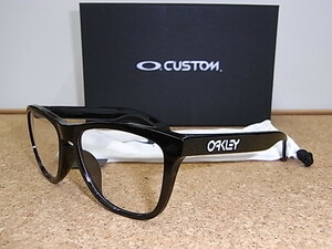  распроданный линзы!! оригинал cho стул модель специальная цена!!Japan стандартный новый товар OAKLEY FROGSKINS CUSTOM Polished Black / Clear Lens / модные очки без линз 
