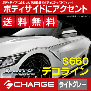 送料無料 S660[JW5]ホンダ デコライン [ライトグレー] Lynx DECO-S660-GR