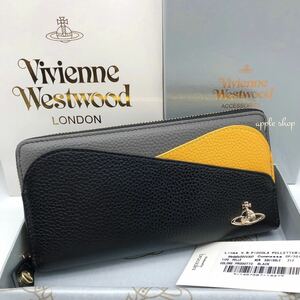 【新品・未使用】Vivienne Westwood 長財布 マルチカラー イエロー ブラック 