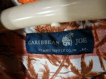 to5408　CARIBBEAN JOE　カリビアン　ジョー　半袖　リネン　混紡　アロハ　シャツ　ボーダー　総柄　デザイン　人気　送料格安_画像4